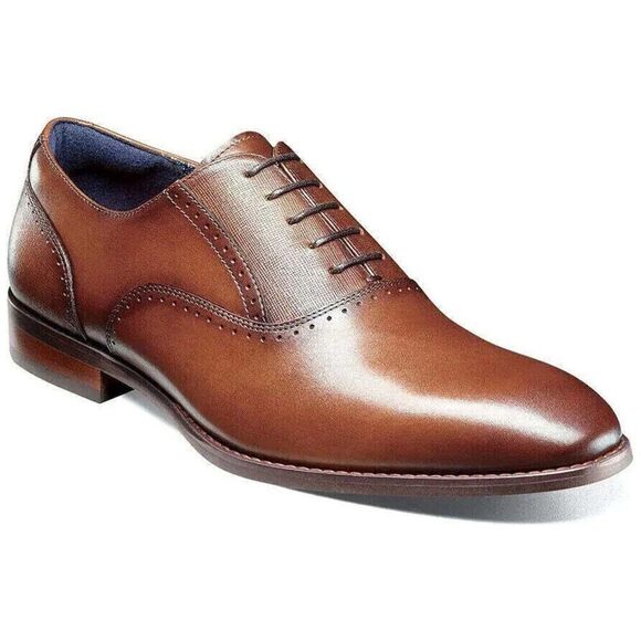 Stacy Adams Kalvin Plain Toe Oxford Cognac 8 M